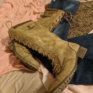 Tall boots for winter months.